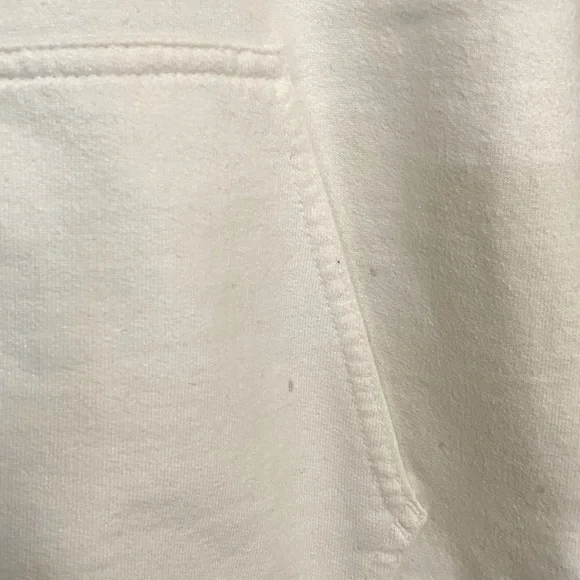 Retro John Galt Brandy Melville White & Ref Flame Sleeves Hoodie OS - Picture 6 of 9